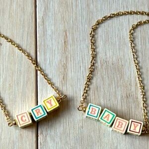 Authentic cry baby blocks stackable necklaces